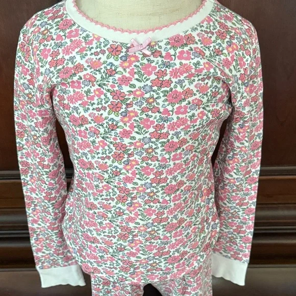 Girls PETITE PLUME Pink Floral Pajama Set Size 5 - Picture 5 of 8